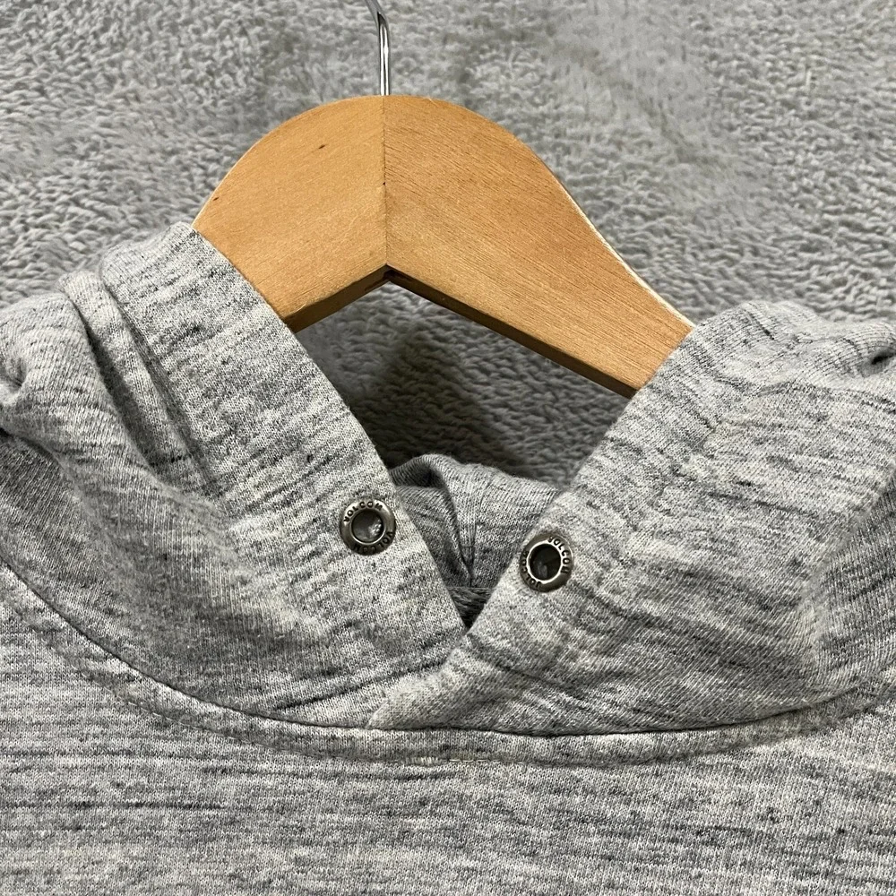 Volcom Pullover Hoodie Mens Small Gray Fleece Lined Long Sleeve Kangaroo Pocket
